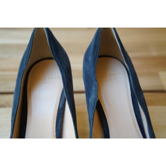 Cole Haan Cushioned Insole Grand OS Suede Courts Heels Pumps Dark Gray Size 6 - Picture 10 of 14